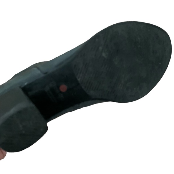 Blondo Women’s Leather Ankle Boots Size 8 Dark Grey Block Heel Almond Toe - Picture 8 of 14